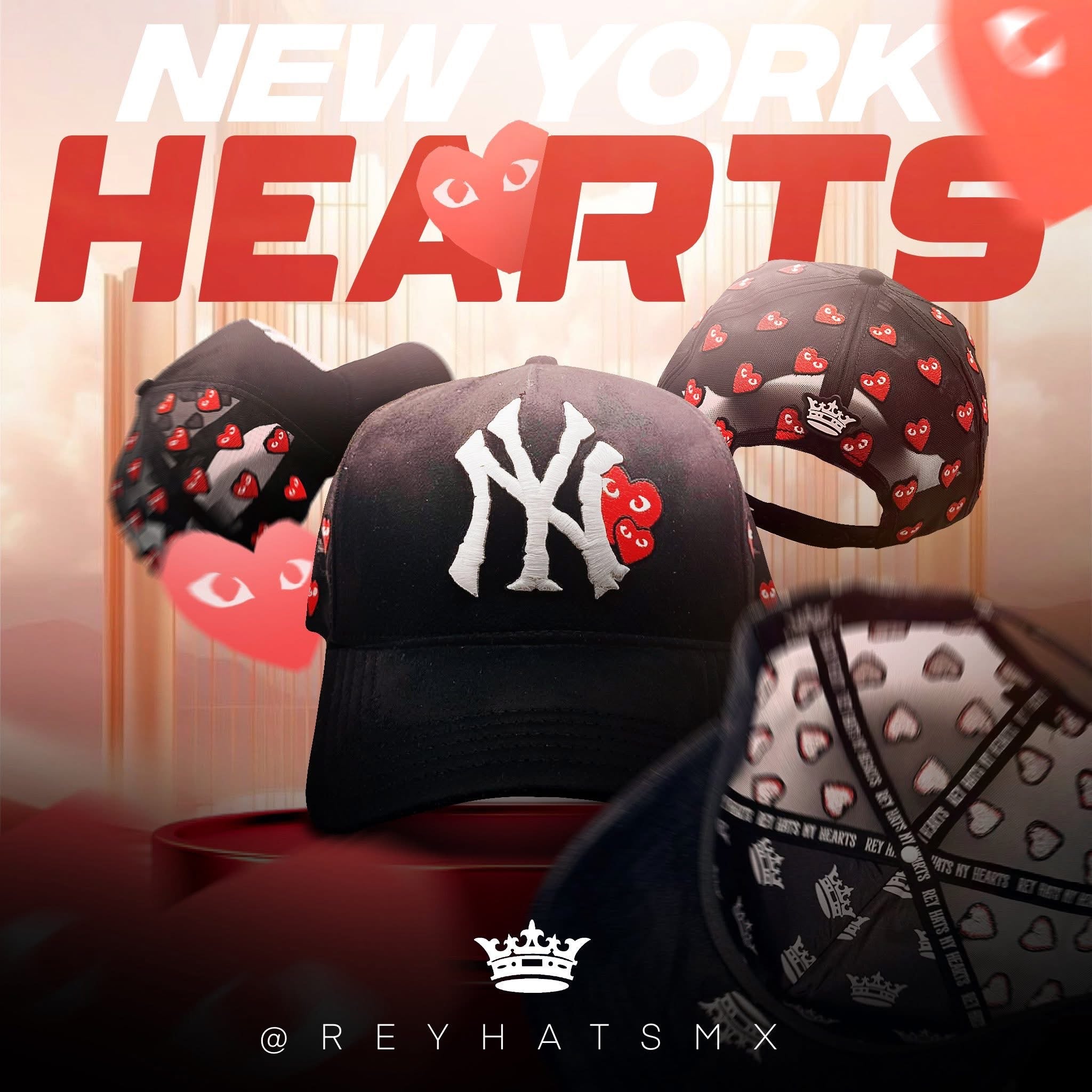 Rey Hats "NY Hearts"